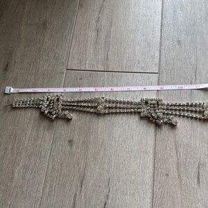 Source Unknown Silver Crystal Belt